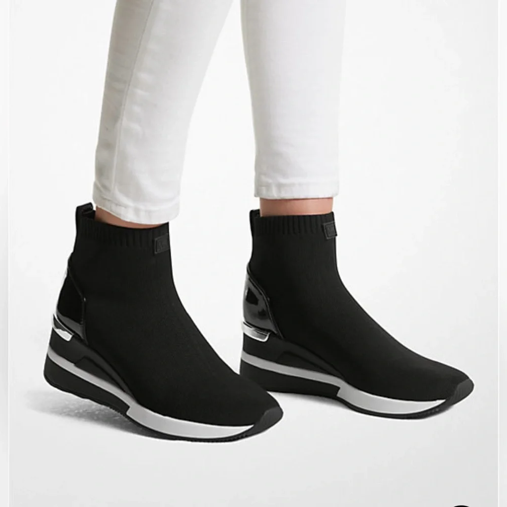 Michael Kors Skyler Stretch-Knit Sock Sneakers - Picture 3 of 8